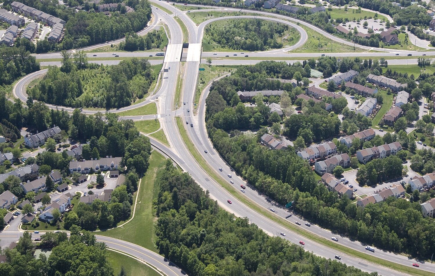 Aerial of Fairfax County Parkway near I-66 (VDOT/Flickr)